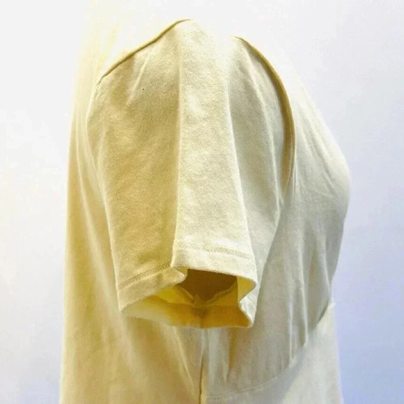 NWT SO GOODS FOR LIFE Juniors Short Sleeve Pullover V-Neck Yellow Cropped Top 2X - Picture 5 of 10